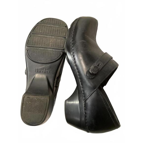 Dansko Leather Clogs Shoes Mules Women's 39 Black Prarie - Picture 6 of 7